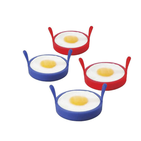 AussieSuperStore Homeware Supplies Fried Egg Silicone Rings Pack of 4 Fried Egg Silicone Rings Moulds Pack of 4 | Sunny Side up Egg Molds CBEGGRINGSX4